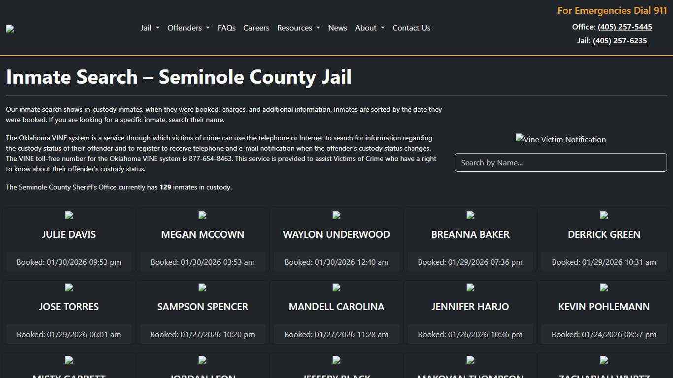 Inmate Search Seminole County Sheriff's Office
